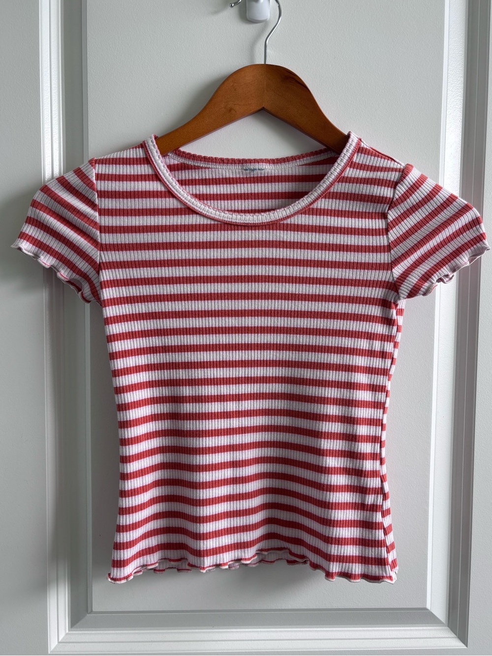 Old Navy Striped Ribbed Short Sleeve Tee